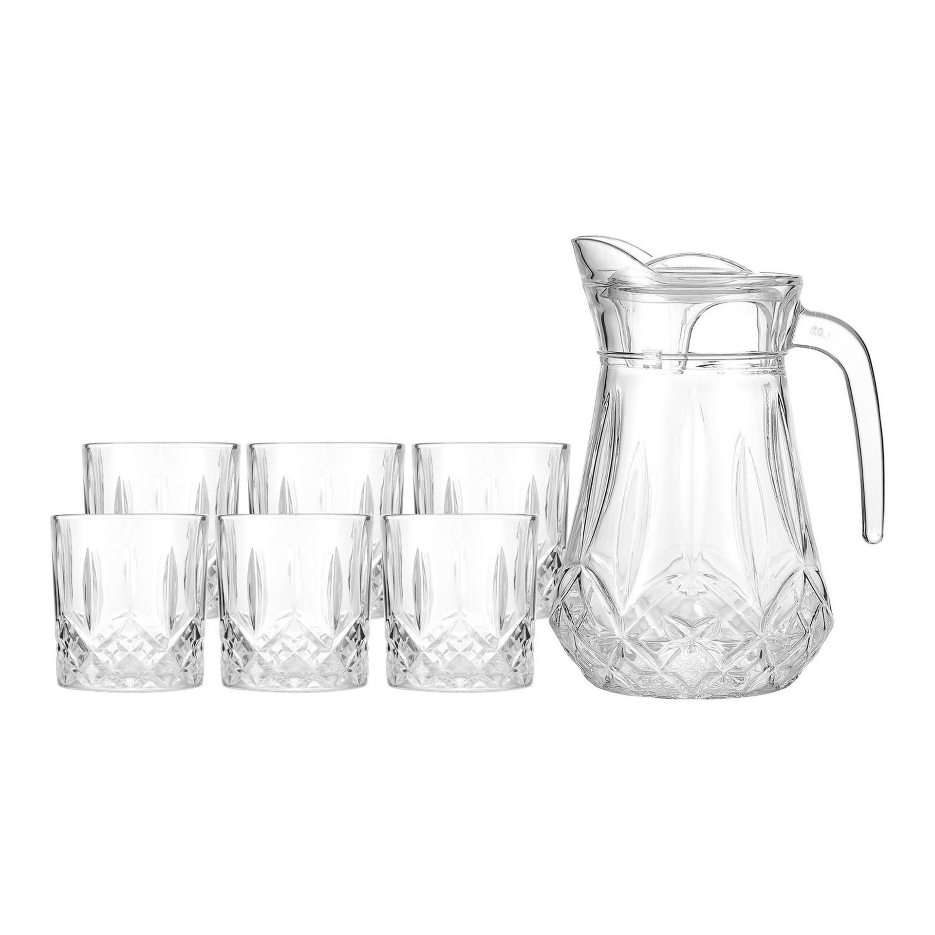 7 Pcs DELISOGA Fine Glass Water Set